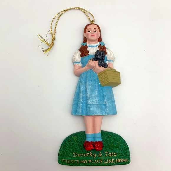 VTG Kurt Adler Wizard of Oz Dorothy & Toto 'No Place Like Home' Ceramic Ornament - Picture 1 of 10